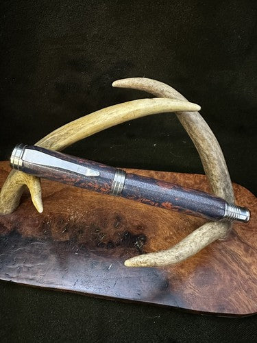 Hand Turned Desire Rollerball Pen Made/With High$ M3 Blue Bronze And Red Copper