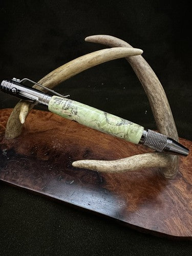 Hand Turned Bolt Action Precision Craft and Hobby Knife Made / Buckeye Burl