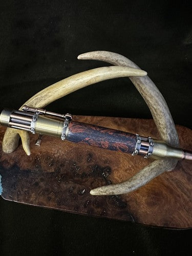 Handmade Bolt Action STEAMPUNK Pen Antique Brass And Copper W/M3 Copper & Bronze