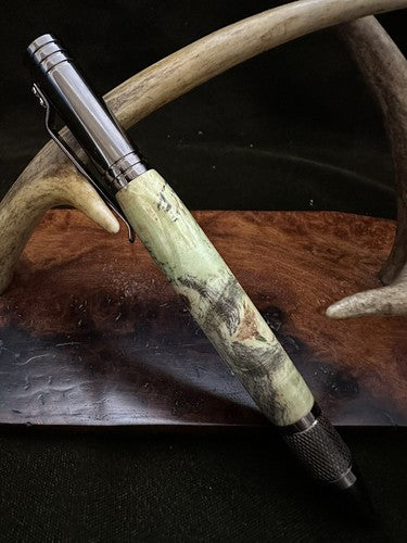 Hand Turned Bolt Action Precision Craft and Hobby Knife Made / Buckeye Burl