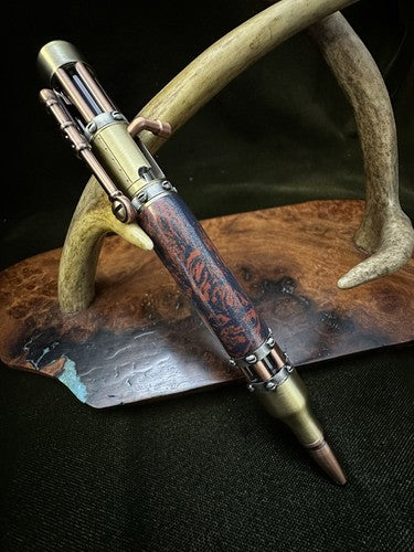 Handmade Bolt Action STEAMPUNK Pen Antique Brass And Copper W/M3 Copper & Bronze