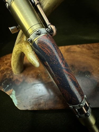 Handmade Bolt Action STEAMPUNK Pen Antique Brass And Copper W/M3 Copper & Bronze