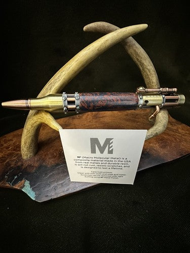 Handmade Bolt Action STEAMPUNK Pen Antique Brass And Copper W/M3 Copper & Bronze