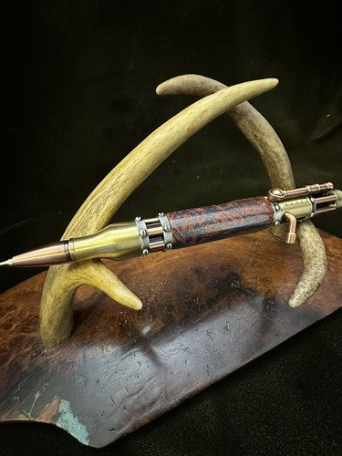 Handmade Bolt Action STEAMPUNK Pen Antique Brass And Copper W/M3 Copper & Bronze
