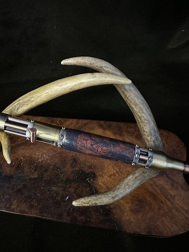 Handmade Bolt Action STEAMPUNK Pen Antique Brass And Copper W/M3 Copper & Bronze