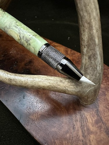 Hand Turned Bolt Action Precision Craft and Hobby Knife Made / Buckeye Burl