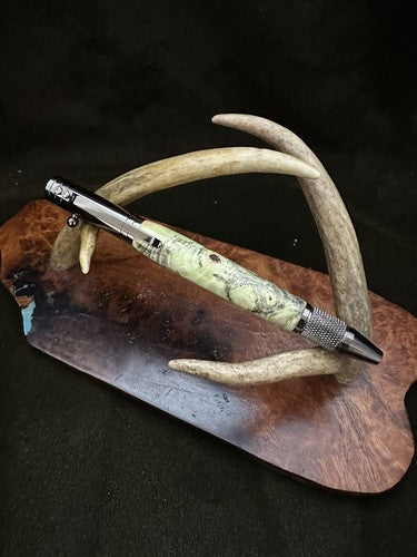 Hand Turned Bolt Action Precision Craft and Hobby Knife Made / Buckeye Burl